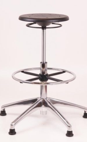 332 - Tabouret haut PU Alu