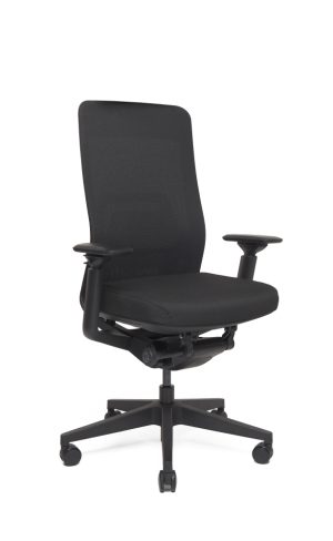 325 - Chaise de bureau haut dossier - Noire