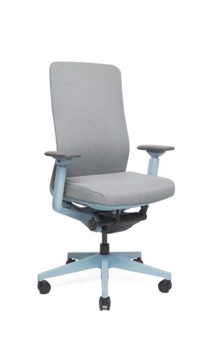 325 - Chaise de bureau haut dossier - Bleue