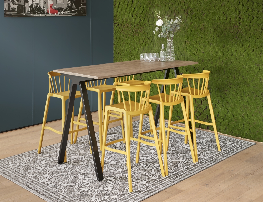 Table haute pieds V - H110 x L180 x P80 cm – Image 3