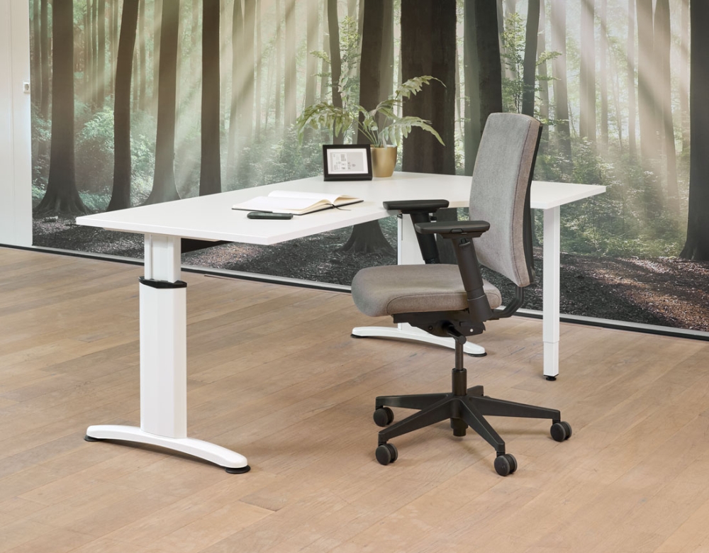 Bureau T-SERIE - Compact droite - 180 x 120 cm – Image 2